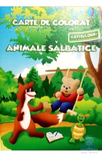 Omslag för 'Carte de colorat cu abtibilduri - Animale salbatice - 6065741454'