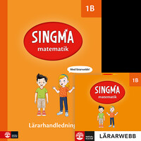 Omslag för 'Singma matematik 1B Lärarhandledning med lärarwebb - 27-44776-9'