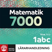 Omslag för 'Matematik 7000 nivå 1abc Vux Lärarhandledning Digital - 27-47373-7'