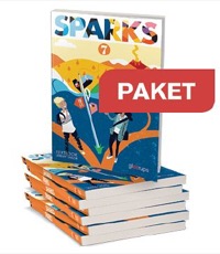Omslag för 'Sparks 7 Paket Textbook 25 ex + Workbook 25 ex + 1 Lärarwebb - 40-69662-5'