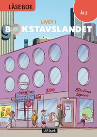 Omslag för 'Livet i Bokstavslandet Läsebok åk 3 nivå röd - 47-12349-0'