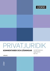 J2000 Privatjuridik Kommentarer och lösningar Digitalbok (12 mån) 