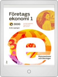 E3000 Företagsekonomi 1 Kommentarer och lösningar Onlinebok 12 mån - Jan-Olof Andersson, Cege Ekström, Rolf Jansson, Jöran Enqvist
