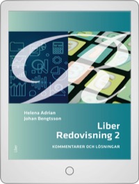 Liber Redovisning 2 Kommentarer och lösningar Onlinebok 12 mån - Adrian, Helena / Bengtsson, Johan