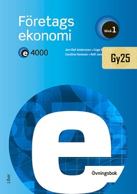Omslag för 'E4000 Företagsekonomi nivå 1 övningsbok - 47-15551-4'