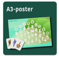 Omslag för 'Havsäventyret, Tryckt Poster (A3) med ljudfigurer, del 1 - Ljudens strand - map-1002'