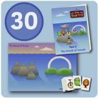 Omslag för 'The Boat Trip, Tryckt material - Part 3 The Islands of Vowels, 30 elever - pmbd-880'